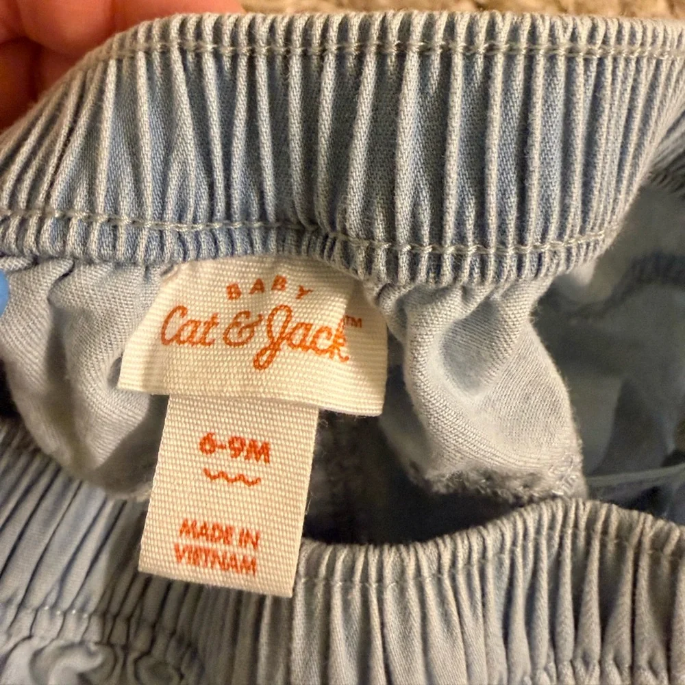 Cat & Jack & Carter’s Light Pink and Denim Bloomers Diaper Covers - 6-9 months